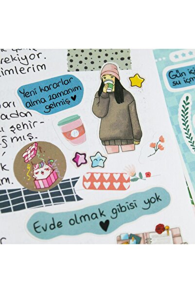 colortouch Sweet Home Sticker Set - 500 Adet Etiket - Ajanda, Günlük, Planlayıcı, Bullet Journal , Sticker Book