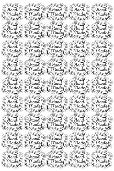 colortouch Handmade(El Yapımı)etiket 3-sticker 4x3 Cm 80 Adet