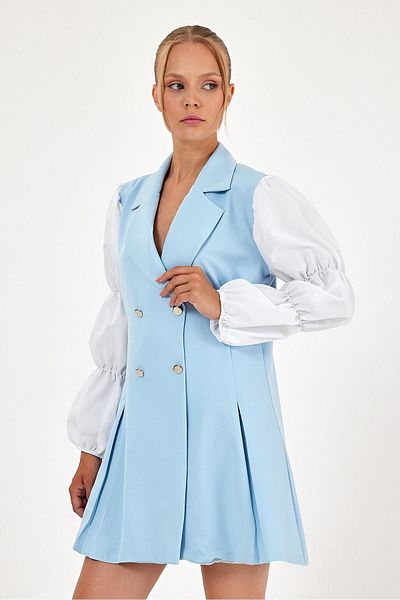 Amorti Rochie jachetă pentru femei Baby Blue Bubble Sleeve
