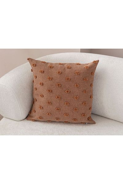 SWITA 43x43 Декоративна ленена калъфка за възглавница - на точки