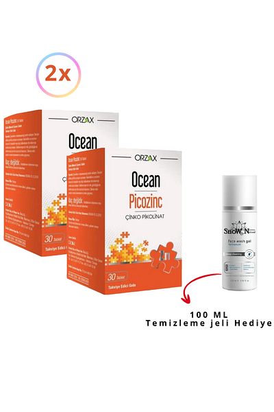 Ocean Picozinc Aliment Date - 30 Tablets (X2) & Facial Cleansing Gel 100ml (X1)
