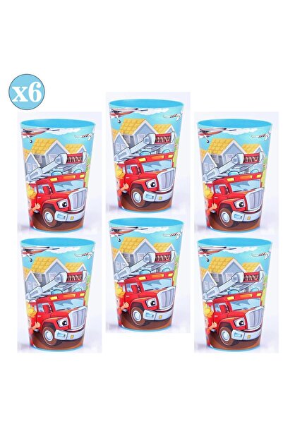 Peaceful BPA FREE 6'lı 340 cc Sarışın Çocuk Desenli Plastik Piknik ve Party Ç...