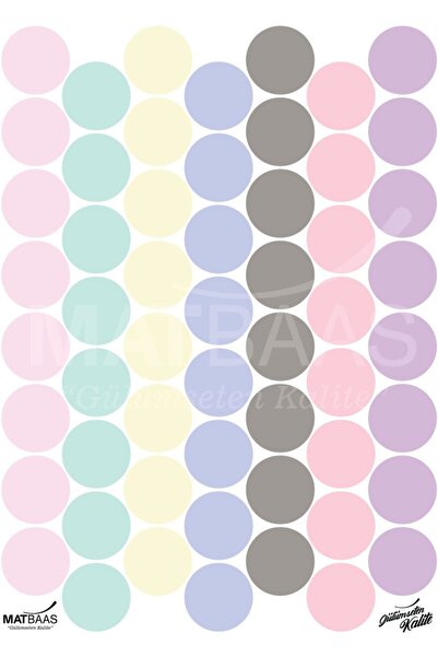 colortouch 224 de bucăți autocolant rotund colorat cu buline