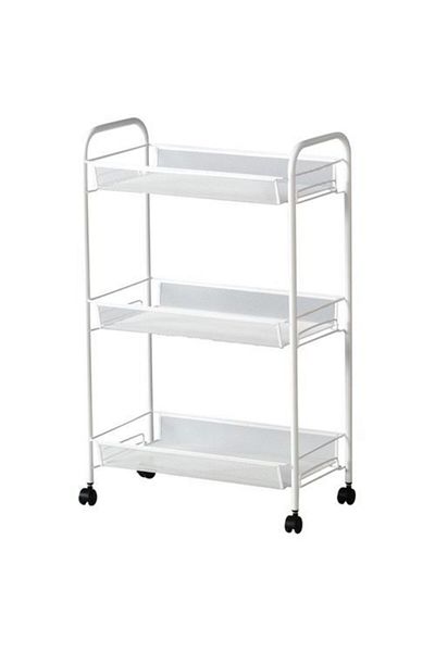 IKEA 26x48x77 εκ. Λευκό καρότσι σερβιρίσματος με ρόδες - Ατσάλι Α ποιότητας