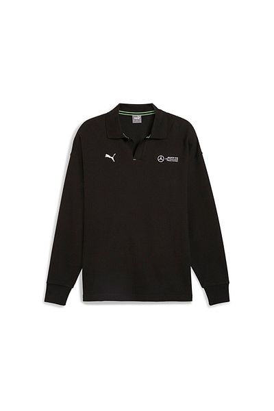 Puma Men's Casual Polo T-shirt - LonG Sleeve, Black, Mapf1 Longsleeve Polo 62733901