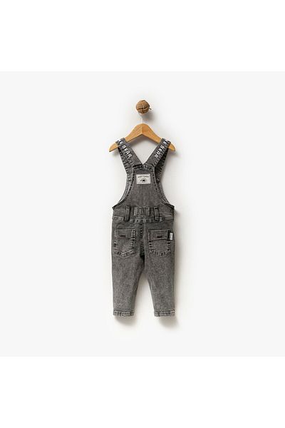 Overdo Boy's Denim Salopet - Teddy Bear Embroidered
