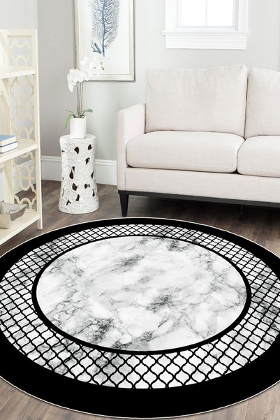 MUA HOME DECOR Dijital Baskı Yıkanabilir Kaymaz Taban Salon Halısı Mutfak Hal...