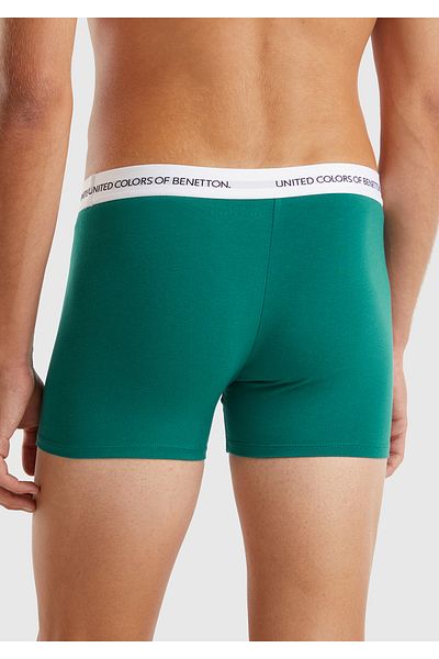 United Colors of Benetton Ανδρικά Boxers Koton Benetton Green Petrol - με λωρίδα κειμένου
