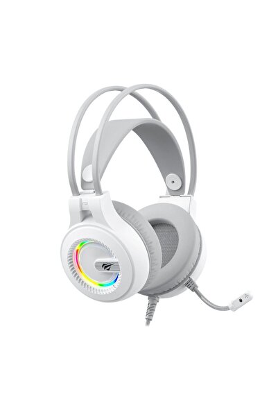 Havit Gamenote H2040D RGB Aydınlatmalı Mikrofonlu Gaming Oyuncu Kulaklığı - 3.5mm Jack + USB - Beyaz