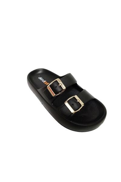 AKINAL Akınal E282-24 Ortopedik Suya Dayanıklı Kadın Terlik 36-40 Siyah Altın