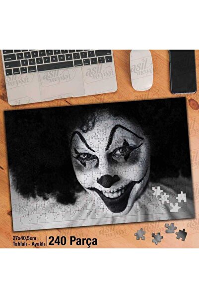 cnpromosyon Asil Hobi Gülümseyen Paylanço -makyaj -kostüm Yapboz- Ayak Destekli Çerçeveli 240 Parça Puzzle
