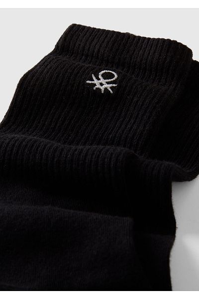 United Colors of Benetton Benetton Logo Unisex Black Socks