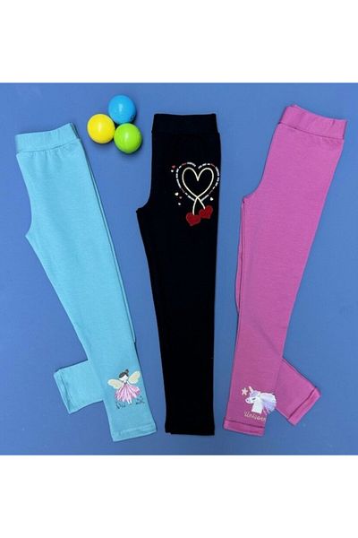 Baby Ella's AlbastruNegruRoz - Set de jambiere triple din bumbac și lână