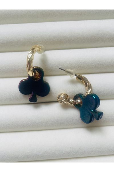 Selen Aksesuar Hematite Steel Earrings
