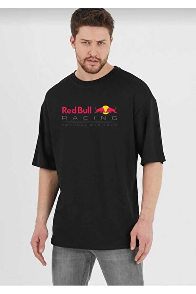 BUY CENTER Unisex Redbull Racıng Team Siyah Oversize T-shirt
