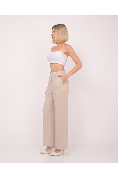 Volanlı Linen Pants