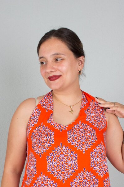 Truva XXL Red Plus Size Sling and Halter Dress