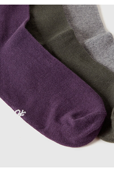 United Colors of Benetton Gray Unisex 3-piece Socks Set