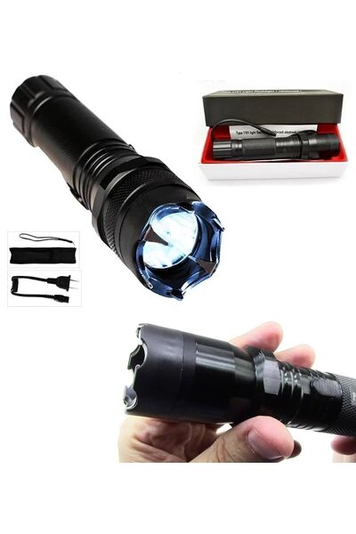 gold light Şarjlı El Feneri Metal 1101 Fener Şoklu Şok 1101-fener