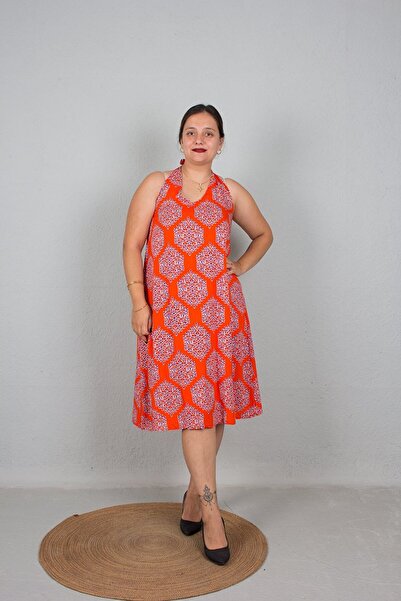 Truva XXL Red Plus Size Sling and Halter Dress