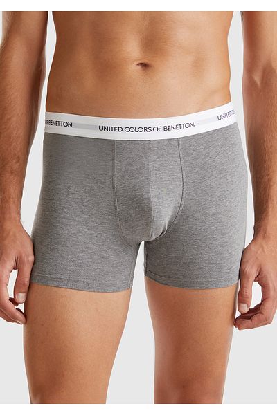 United Colors of Benetton Benetton Ανδρικά Koton Boxers - Anthracite, Text Stripe