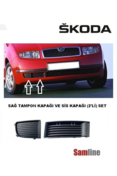 İthal Fabıa Uyumlu Tampon Kapağı ve Sis Kapağı Sağ Set (2001-2002-2003-2004-2...