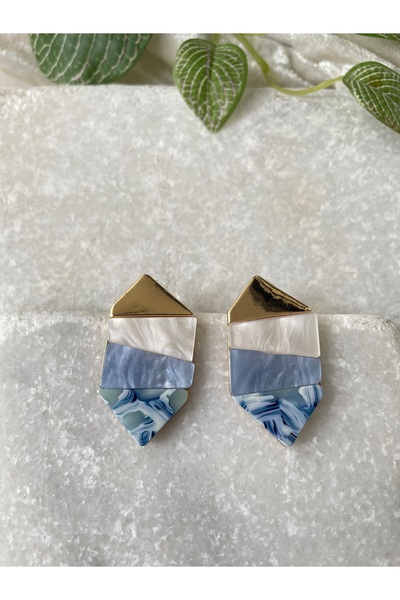 Selen Aksesuar Bone Asymmetric Earrings