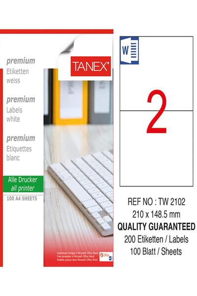 Ürün Evim Etichetă Tanex Albă decupare cu laser - 210*148.5 mm, Pachet de 100
