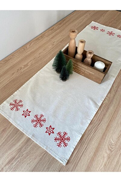 Soft Colours Traditional Wood Printed 100% Cotton Runner - 40X140 cm