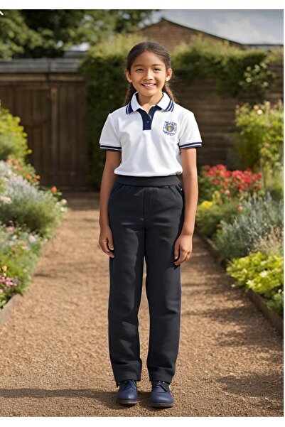 Genel Markalar Unisexs Çocuk Ribana Bel İlkokul-Ortaokul Okul Pantolonu ( likrasızdır)