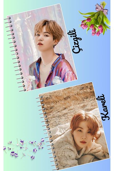 animeandyourworld Suga bts notebook set 2 pcs A4 size 21*30 lined + checked 60 syf