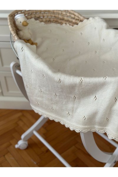 Florijee Light YEllow Colored BAby BlAnket HAnd Knitted