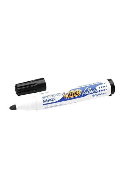 Bic Beyaz Tahta Kalemi Yuvarlak Uçlu Velleda Siyah (12 Lİ PAKET)