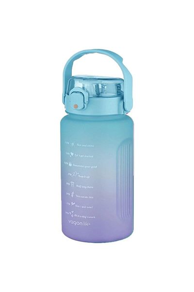 Vagon Life 1500 ml Motivational Water Bottle with/without Straw 1.5 Liter Water Bottle (MIXED COLOR 1 PIECE)