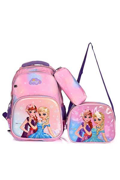 Wander Rucsac de școală - în relief și paiete, set de 3
