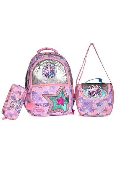 MUGGLE 9029 Stars School Backpack Set of 3