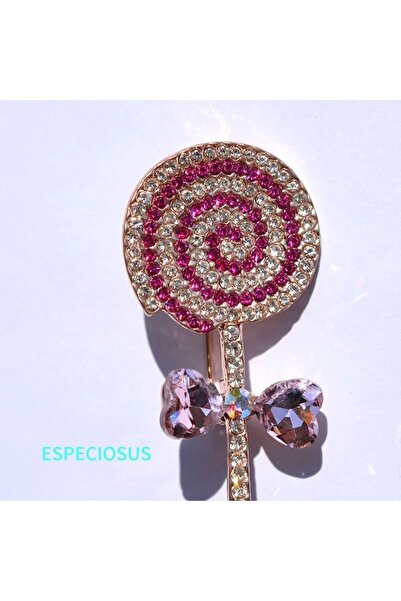 Purple Adv Selfridges Broş Lolipop