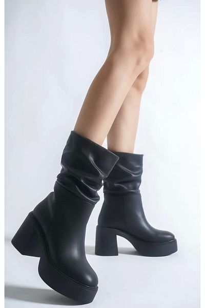 ayakuydur Black Women's Boots - Ankle Drawstring