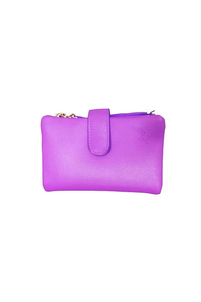 Lebina Washed Leather Women's Wallet Purple