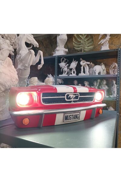 ekinoksart Işıklı Ford Mustang Duvar Araba Tamponu