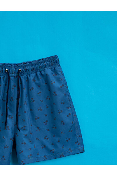 Koton Fürdőruha rövidnadrág, tenyérnyomatú, zsebes fűzős derék