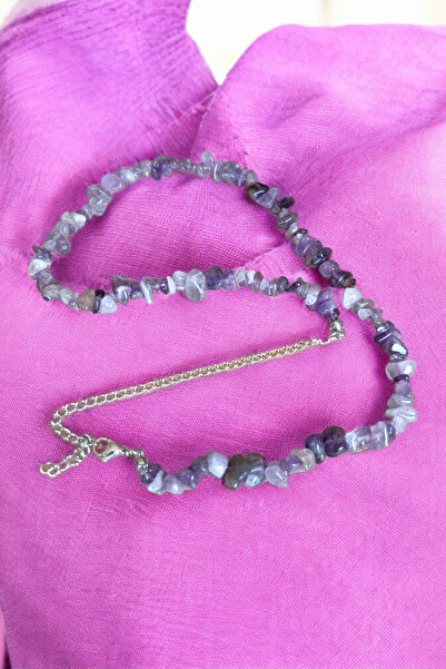 MGA DOĞAL TAŞ قلادة من حجر الجمشت - مشبك من أسلاك الفولاذ والفولاذ، الأصلي ال...