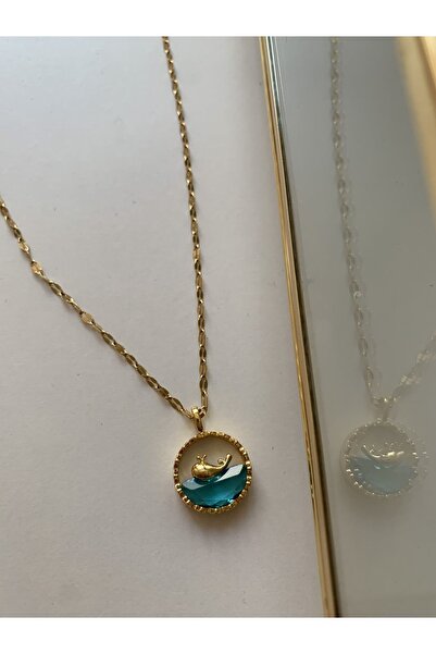 Melga bijuteri 316 L Çelik Balina Kolye