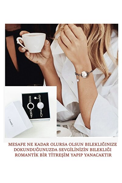 Totwoo Mesafe Bilekliği - Akıllı Dokunmatik Sevgililer Bilekliği