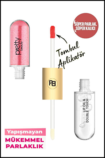 Pretty Beauty 2in1 Likit Ruj - Unlimited Double Touch Lip Oil