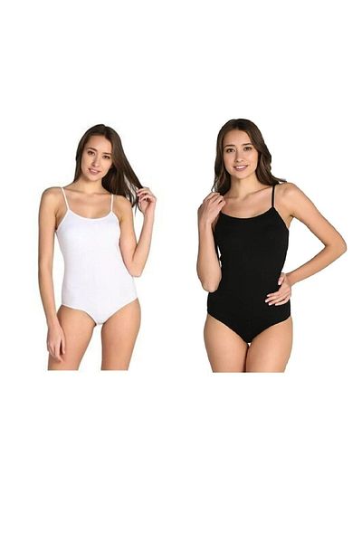 Tutku Pachet de 4 - Body de damă alb-negru, curea de frânghie și body cu cârlige, cu capse