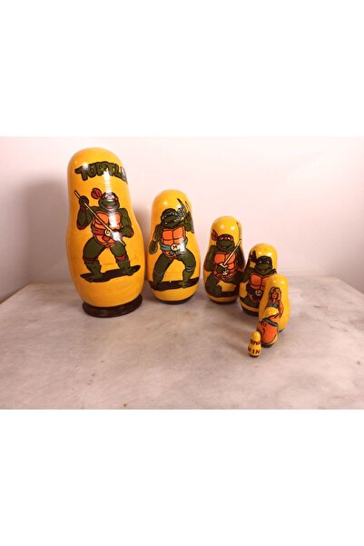 aliscoppershop 7 li Savaşçı Ninja Matruşka Bebek 1990 yılı
