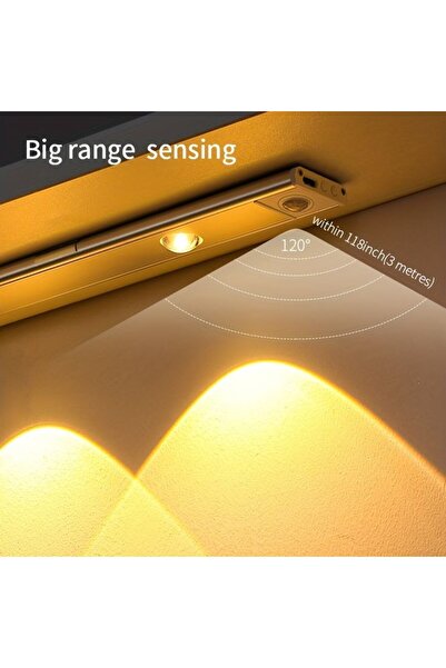 fullreyon Şarzlı, Sensörlü, 6 Watt, Alüminyum Kasa, Dolap İçi, Tezgah Altı, Çok Amaçlı, Işık Desenli Aplik