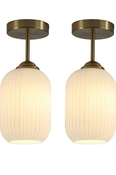 demet habek mylights Mylights Two Pieces Price Rustic Vintage Opal Glass White Ceiling Plofonyer Chandelier Kitchen Hall Hotel