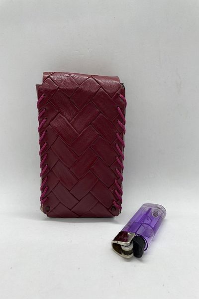 MENİSE Cigarette Holder - Claret Red Patterned